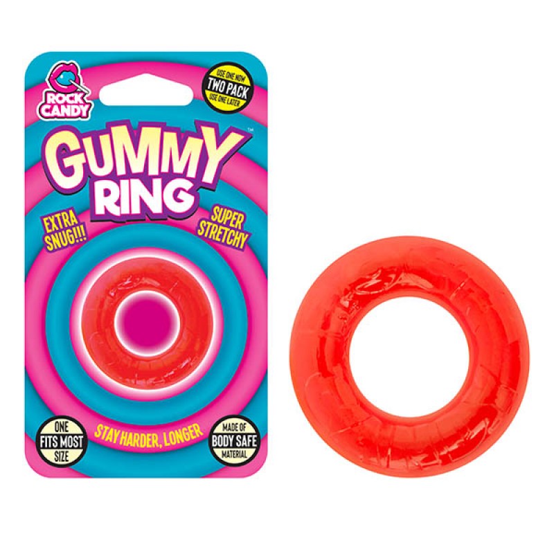 Rock Candy Gummy Ring - Red